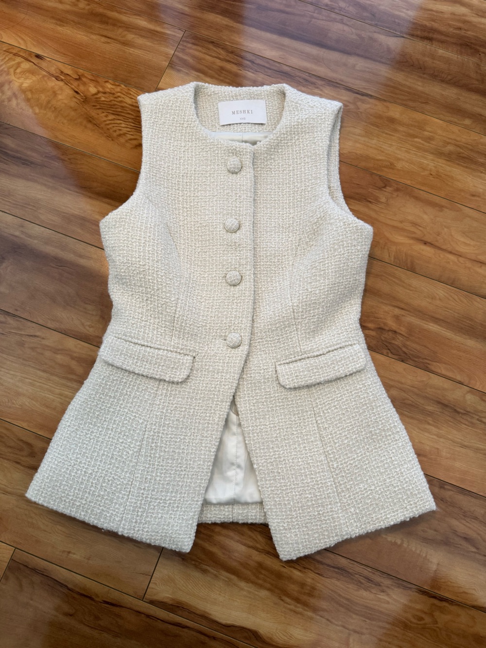 Meshki Tweed Vest & Mini Skirt Set - Picture 2 of 4